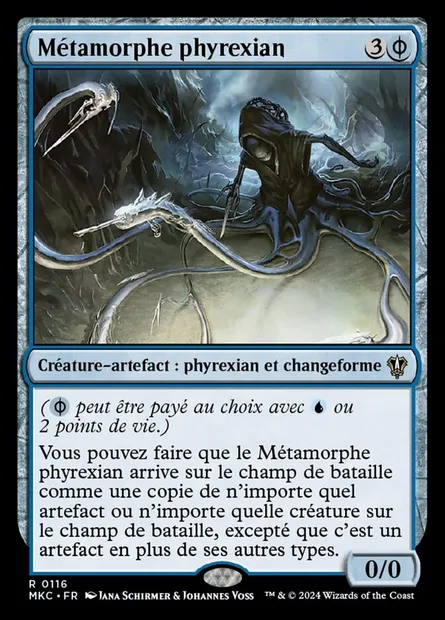 Métamorphe phyrexian, carte Magic MKC 116 — extension Murders at Karlov Manor Commander