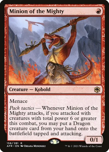Minion of the Mighty, Magic card AFR 156 — Adventures in the Forgotten Realms set