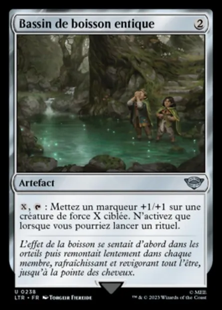 Bassin de boisson entique, carte Magic LTR 238 — extension Le Seigneur des Anneaux : chroniques de la Terre du Milieu