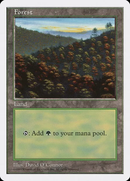 Forest, Magic card 5ED 448 — Fifth Edition set