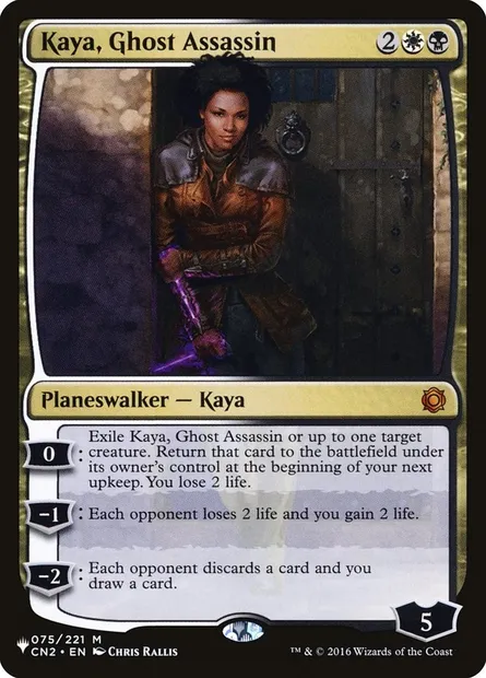 Kaya, Ghost Assassin, carte Magic PLST CN2-75 — extension The List