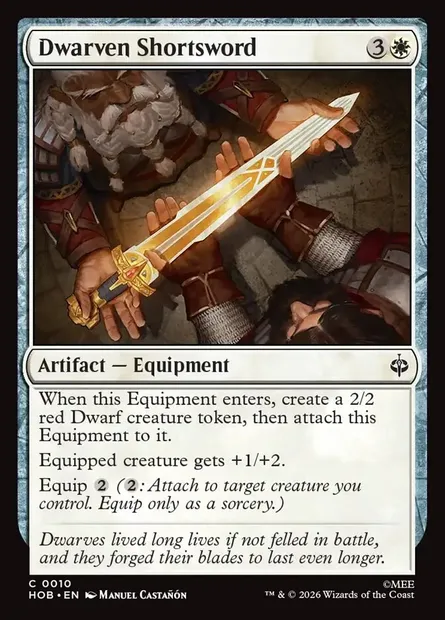 Dwarven Shortsword, Magic card HOB 10 — The Hobbit set