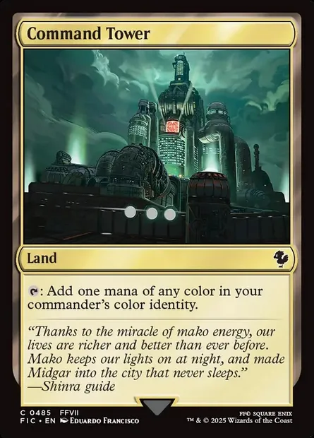 Command Tower, Magic card FIC 485 — Final Fantasy Commander set