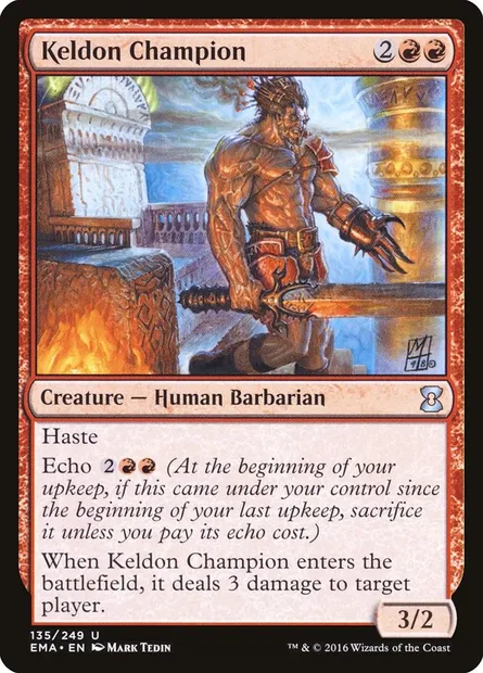 Keldon Champion, Magic card EMA 135 — Eternal Masters set