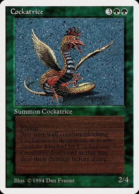 Cockatrice, Magic card SUM 189 — Summer Magic / Edgar set