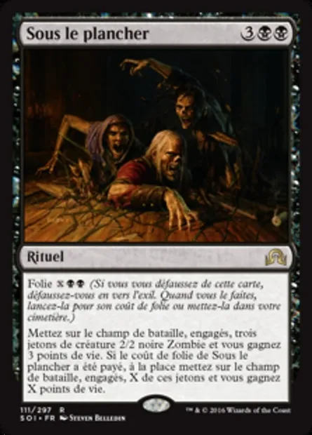 Sous le plancher, carte Magic SOI 111 — extension Ténèbres sur Innistrad