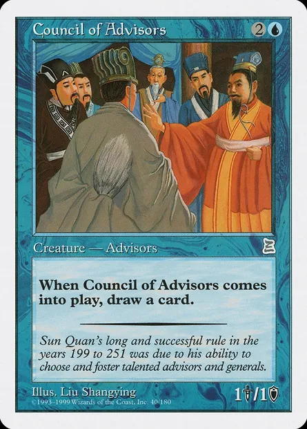 Council of Advisors, Magic card PTK 40 — Portal Three Kingdoms set