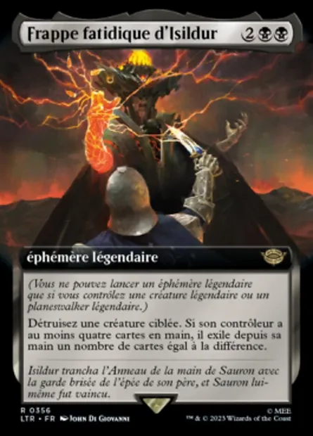 Frappe fatidique d'Isildur, carte Magic LTR 356 — extension Le Seigneur des Anneaux : chroniques de la Terre du Milieu