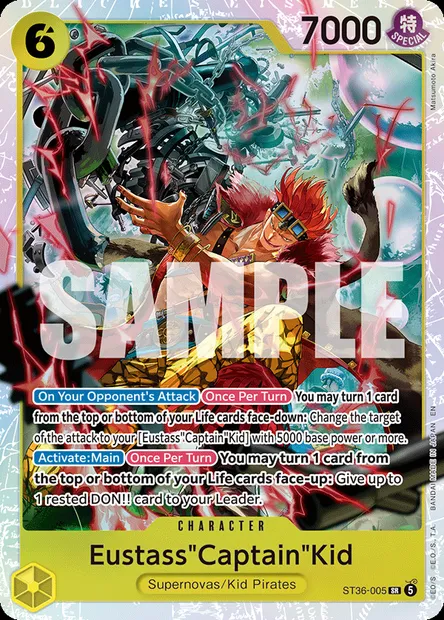 Eustass"Captain"Kid, One Piece card ST36-005 — YELLOW Eustass"Captain"Kid set