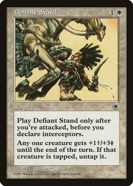 Defiant Stand, Magic card POR 12 — Portal set