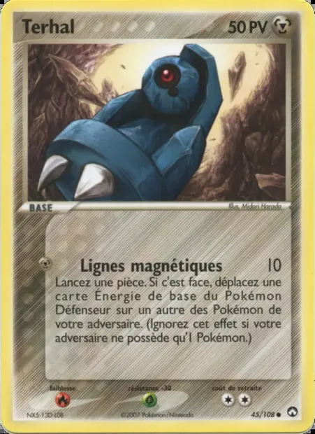 Terhal, carte Pokémon PK 45 — extension EX Gardiens du Pouvoir