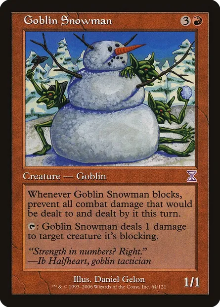 Goblin Snowman, Magic card TSB 64 — Time Spiral Timeshifted set