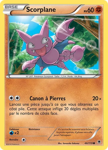 Scorplane, carte Pokémon PHF 46 — extension Vigueur Spectrale