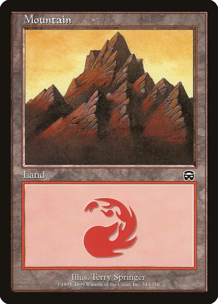 Montagne, carte Magic MMQ 343 — extension Masques de Mercadia