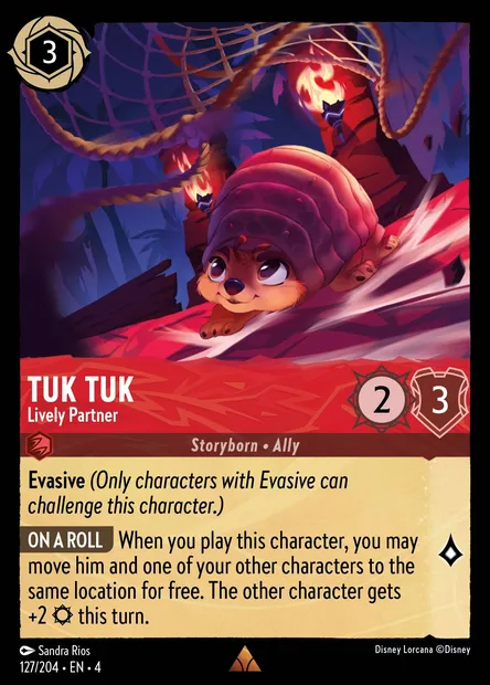 Tuk Tuk - Lively Partner, Disney Lorcana card CH4-127 — Ursula's Return set