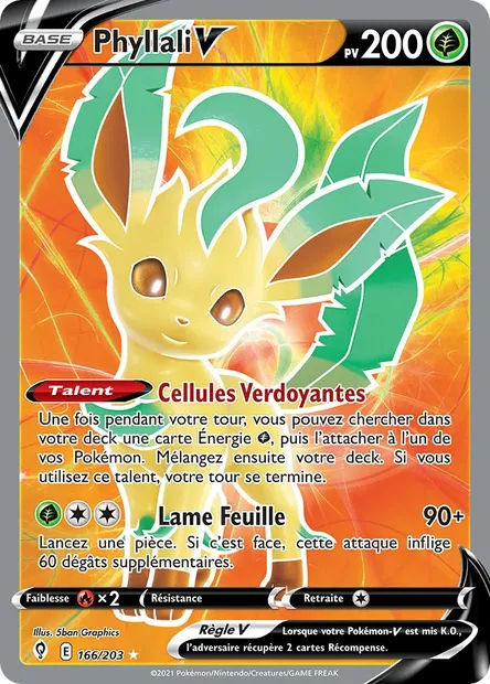 Phyllali V, carte Pokémon EVS 166 — extension Évolution Céleste