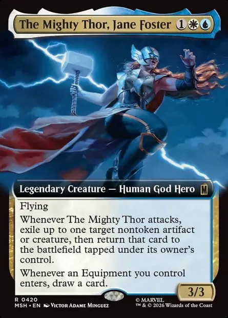 The Mighty Thor, Jane Foster, Magic card MSH 420 — Marvel Super Heroes set