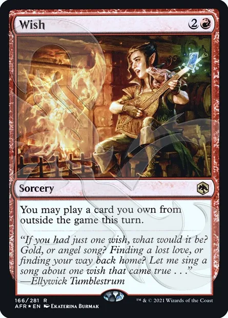Souhait, carte Magic PAFR 166a — extension Adventures in the Forgotten Realms Promos