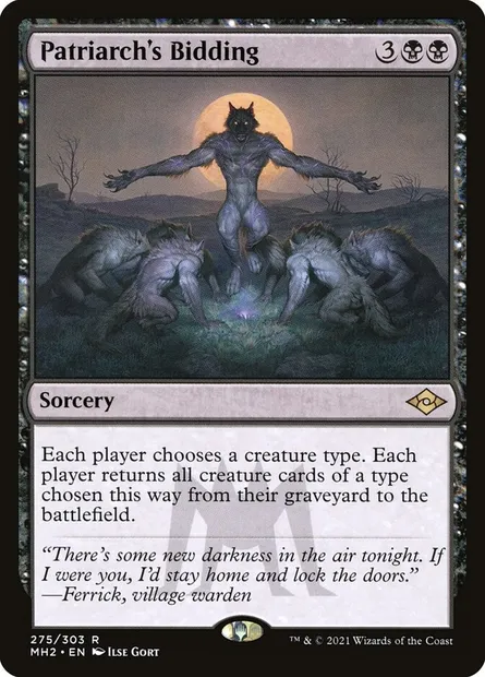 Patriarch's Bidding, Magic card MH2 275 — Modern Horizons 2 set