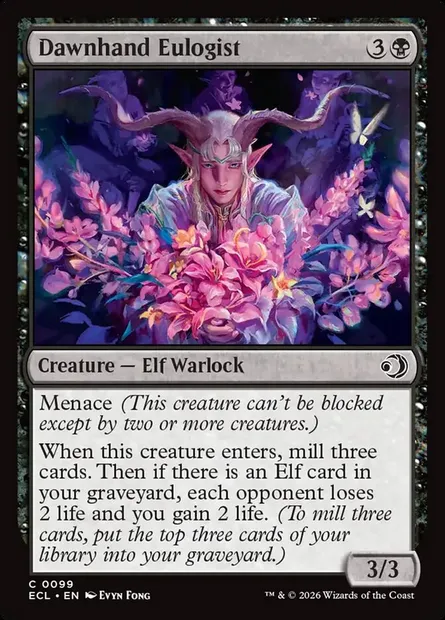 Dawnhand Eulogist, Magic card ECL 99 — Lorwyn Eclipsed set