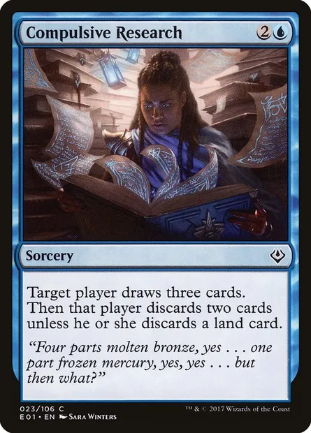 Compulsive Research, Magic card E01 23 — Archenemy: Nicol Bolas set
