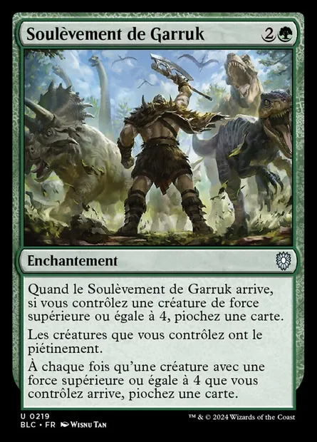 Soulèvement de Garruk, carte Magic BLC 219 — extension Bloomburrow Commander