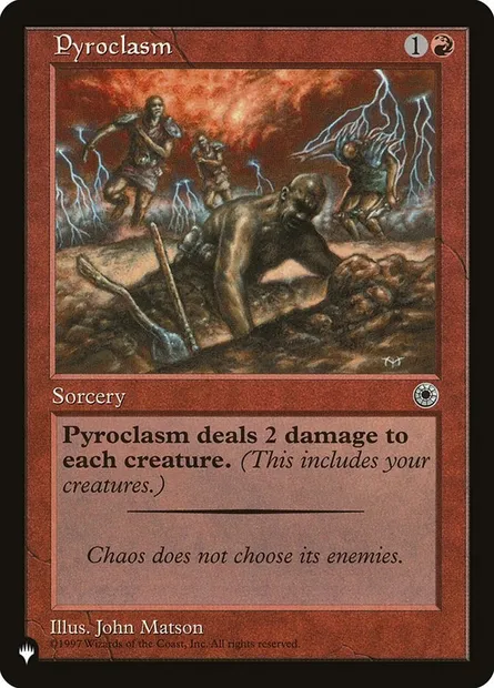 Pyroclasme, carte Magic PLST POR-143 — extension The List