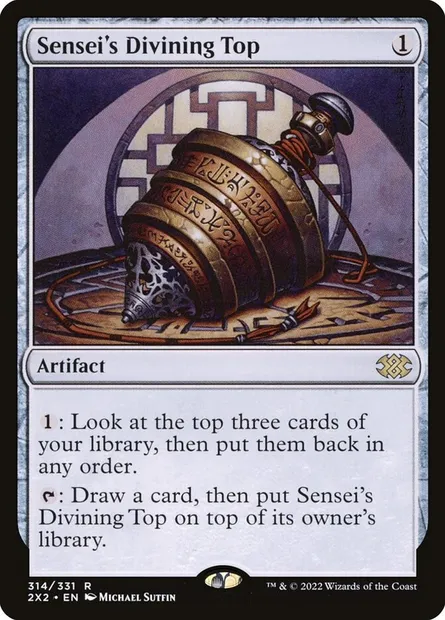 Sensei's Divining Top, Magic card 2X2 314 — Double Masters 2022 set