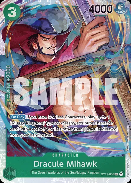 Dracule Mihawk, One Piece card ST12-003 — Zoro and Sanji set