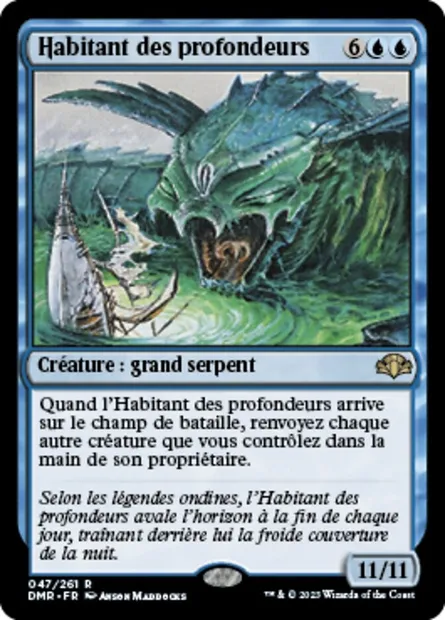 Habitant des profondeurs, carte Magic DMR 47 — extension Dominaria Remastered
