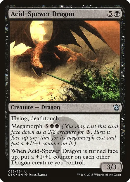 Acid-Spewer Dragon, Magic card DTK 86 — Dragons of Tarkir set