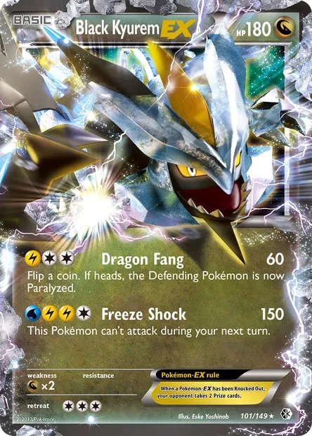 Black Kyurem-EX, Pokémon card BCR 101 — Boundaries Crossed set