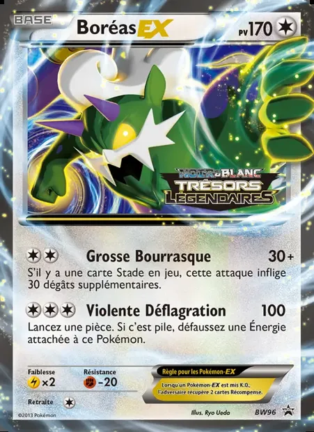 Boréas ex, carte Pokémon BW 96 — extension Promo BW