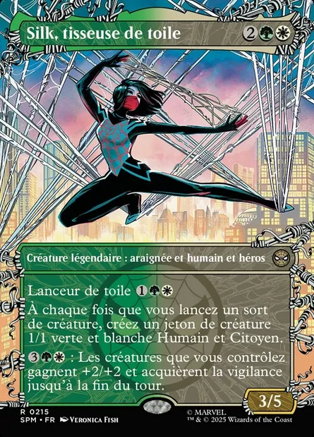 Silk, tisseuse de toile, carte Magic SPM 215 — extension Marvel's Spider-Man