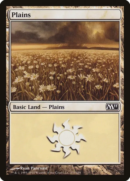Plains, Magic card M11 233 — Magic 2011 set