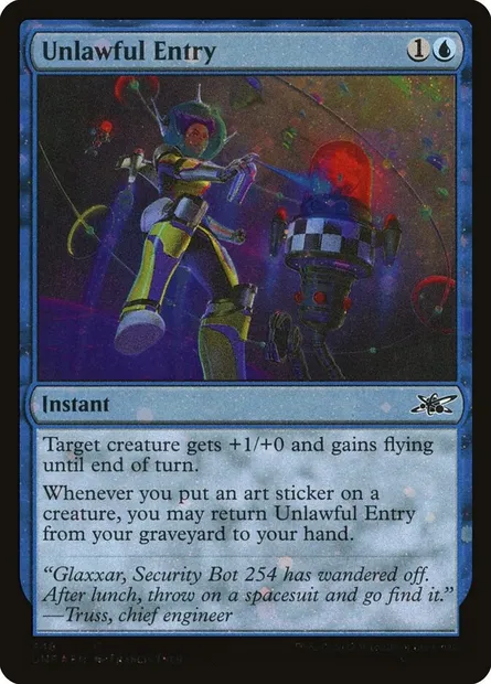 Unlawful Entry, Magic card UNF 348 — Unfinity set