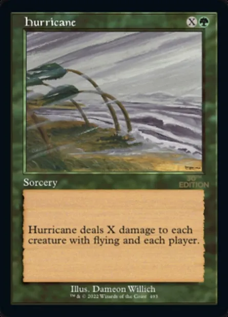 Hurricane, Magic card 30A 493 — 30th Anniversary Edition set