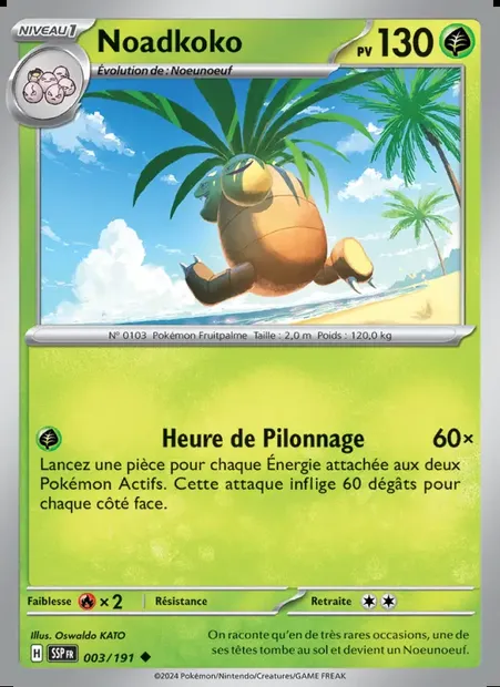 Noadkoko, carte Pokémon SSP 003 — extension Étincelles Déferlantes