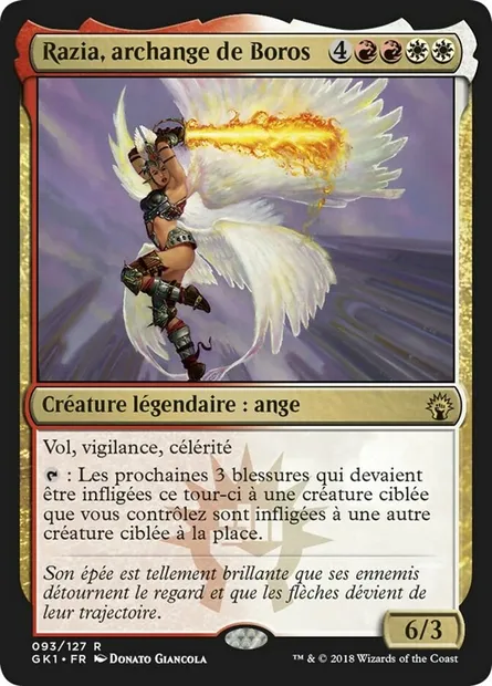 Razia, archange de Boros, carte Magic GK1 93 — extension GRN Guild Kit
