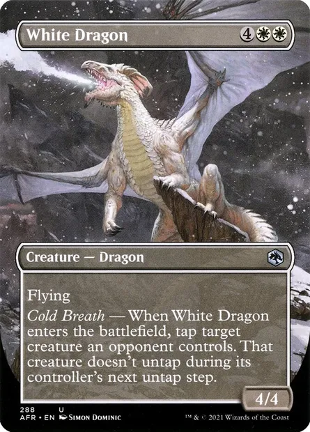 White Dragon, Magic card AFR 288 — Adventures in the Forgotten Realms set