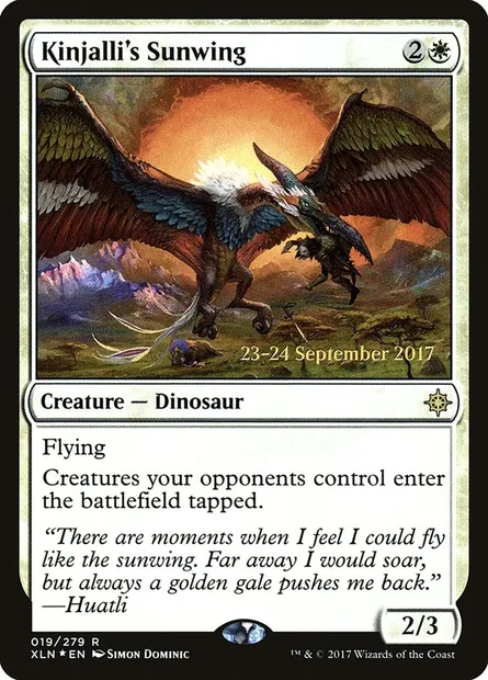 Kinjalli's Sunwing, Magic card PXLN 19s — Ixalan Promos set