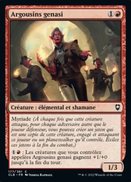 Argousins genasi, carte Magic CLB 177 — extension Commander Légendes : la bataille de la Porte de Baldur