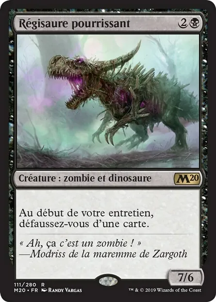 Régisaure pourrissant, carte Magic M20 111 — extension Core Set 2020