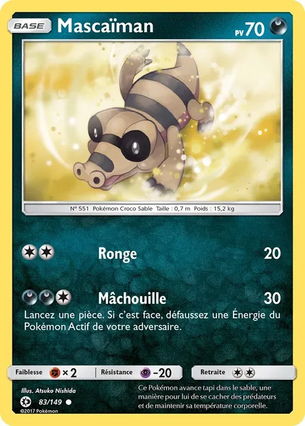 Mascaïman, carte Pokémon SUM 83 — extension Soleil et Lune