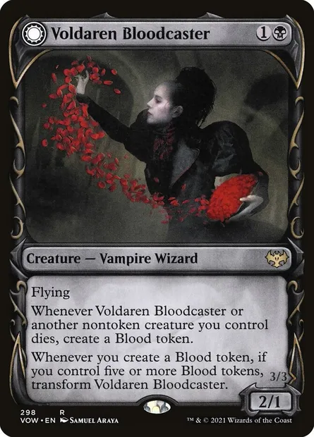 Voldaren Bloodcaster // Bloodbat Summoner, Magic card VOW 298 — Innistrad: Crimson Vow set