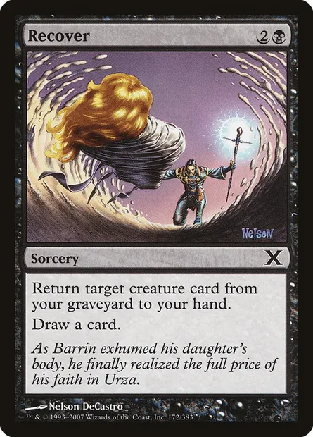 Recover, Magic card 10E 172 — Tenth Edition set