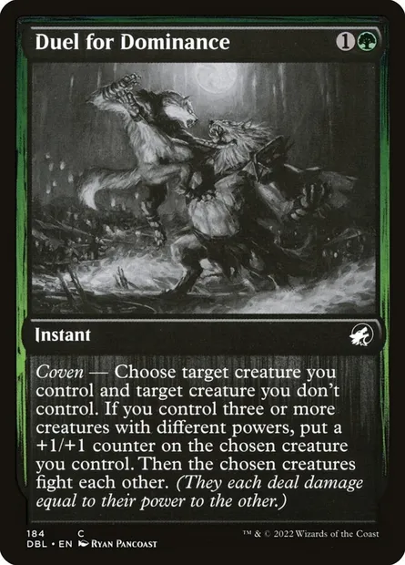 Duel for Dominance, Magic card DBL 184 — Innistrad: Double Feature set