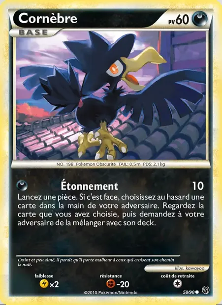 Cornèbre, carte Pokémon UD 58 — extension Indomptable