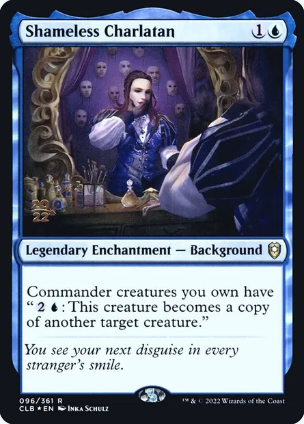 Shameless Charlatan, Magic card PCLB 96s — Battle for Baldur's Gate Promos set