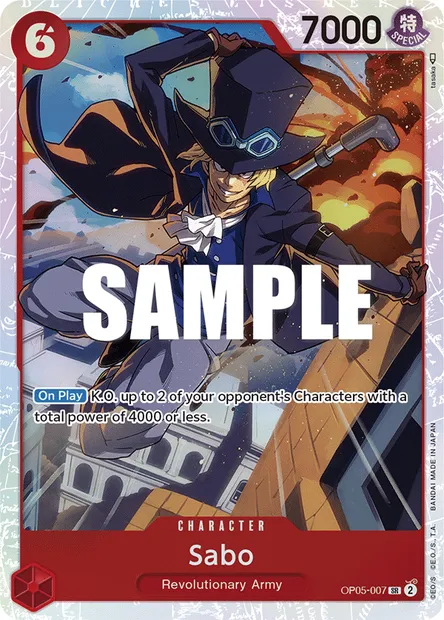 Sabo, One Piece card OP05-007 — AWAKENING OF THE NEW ERA set